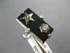 ANTIQUE LARGE .07CT ART DECO OLD MINE DIAMOND & ONYX 14KT WHITE GOLD RING #26432