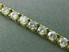 ESTATE LONG 4.26CT ROUND DIAMOND 14KT YELLOW GOLD 3D CLASSIC TENNIS BRACELET 3mm
