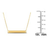 ESTATE 14KT YELLOW GOLD 3D CLASSIC RECTANGULAR ENGRAVEABLE LOVE NECKLACE