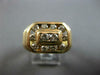 ESTATE .79CT DIAMOND 14KT YELLOW GOLD 3D CLASSIC CHANNEL OCTAGON MENS RING