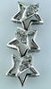 ESTATE .15CT DIAMOND 14KT WHITE GOLD 3D CLASSIC ROUND 3 STAR FLOATING PENDANT