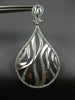 ESTATE LARGE 1.30CT DIAMOND 14K WHITE GOLD 3D TEAR DROP CLIP ON HANGING EARRINGS