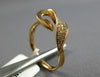 ESTATE .16CT DIAMOND 18KT ROSE GOLD 3D CLASSIC DOUBLE LEAF FUN RING