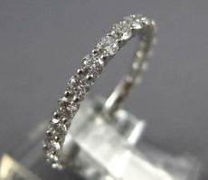 1.04CT DIAMOND 18KT WHITE GOLD 3D 2MM CLASSIC ETERNITY ANNIVERSARY LOVE RING