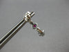 .55CT DIAMOND & AAA RUBY 14K WHITE GOLD ROUND FILIGREE UMBRELLA HANGING EARRINGS