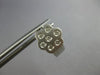 ESTATE .52CT DIAMOND 14KT WHITE GOLD FLOWER ETOILE HUGGIE FUN HANGING EARRINGS
