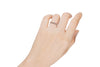 .24CT DIAMOND 18KT ROSE GOLD 3D ROUND FLOWER SQUARE GEOMETRICAL ANNIVERSARY RING
