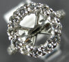 ESTATE LARGE .90CT DIAMOND PLATINUM 3D HALO SEMI MOUNT ENGAGEMENT RING #23753