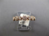 .48CT DIAMOND 14K ROSE GOLD 3D ROUND MULTI FLOWER SEMI ETERNITY ANNIVERSARY RING