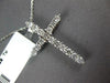 ESTATE .60CT DIAMOND 14KT WHITE GOLD 3D CLASSIC CROSS FLOATING PENDANT
