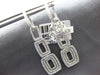 LARGE 1.70CT DIAMOND 14KT WHITE GOLD 3D ROUND MULTI SQUARE FUN HANGING EARRINGS
