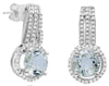 1.78CT DIAMOND & AAA GREEN AMETHYST 14KT WHITE GOLD FLORAL FUN HANGING EARRINGS
