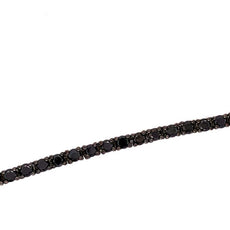 2.78CT BLACK DIAMOND 14KT WHITE GOLD 3D CLASSIC ROUND 4 PRONG TENNIS BRACELET