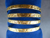 WIDE HANDCRAFTED 18KT YELLOW GOLD MIDDLE EASTERN BANGLE BRACELET SET 28185-28188