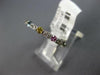 .78CT DIAMOND & AAA MULTI COLOR SAPPHIRE 18K WHITE GOLD WEDDING ANNIVERSARY RING
