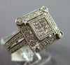 LARGE 1.07CT DIAMOND 18KT WHITE GOLD ROUND & PRINCESS INVISIBLE SQUARE FUN RING
