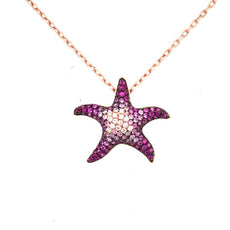 1.62CT DIAMOND & AAA MULTI COLOR RUBY & PINK SAPPHIRE 18KT ROSE GOLD FUN PENDANT