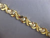 ESTATE WIDE 14KT WHITE & YELLOW GOLD 3D MATTE & SHINY MULTI LEAF FUN BRACELET