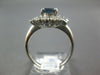 1.79CT DIAMOND & AAA SAPPHIRE PLATINUM 3D OVAL ROUND & BAGUETTE ENGAGEMENT RING