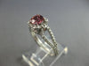 1.85CT DIAMOND & AAA PINK TOURMALINE 14KT WHITE GOLD SQUARE HALO ENGAGEMENT RING