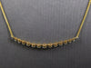 ESTATE .56CT DIAMOND 18KT YELLOW GOLD CLASSIC ROUND GRADUATING BAR LOVE NECKLACE