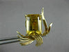 ANTIQUE LARGE 8CT AAA YELLOW TOPAZ 14K YELLOW GOLD FLOWER CLIP ON EARRINGS 26294