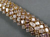 ESTATE EXTRA LARGE GIA 22.07CT PINK DIAMOND 18KT ROSE GOLD CUFF TENNIS BRACELET