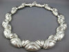 LARGE 5.55CT DIAMOND 18KT WHITE GOLD 3D MULTI WAVE MATTE & SHINY CHOKER NECKLACE