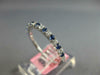 40CT DIAMOND & AAA SAPPHIRE 14KT WHITE GOLD 2MM SEMI ETERNITY ANNIVERSARY RING