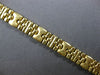 ESTATE WIDE AND LONG 14KT YELLOW GOLD 3D MATTE & SHINY FLORAL FUN BRACELET