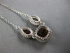 LARGE & LONG 16.10CT DIAMOND & AAA CITRINE & GARNET 14K WHITE GOLD HALO NECKLACE