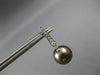 ESTATE .15CT DIAMOND & AAA TAHITIAN PEARL 14K WHITE GOLD 3D BAR HANGING EARRINGS