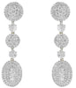 LARGE 4.30CT DIAMOND 14KT YELLOW GOLD 3D MULTI SHAPE INVISIBLE HANGING EARRINGS