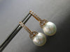 .44CT DIAMOND & AAA SOUTH SEA PEARL 18KT ROSE GOLD 3D LEVERBACK HANGING EARRINGS