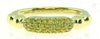 .35CT FANCY YELLOW DIAMOND 18KT YELLOW GOLD 3D PAVE 3 ROW MULTI BEAD FUN RING