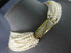 LARGE 5CT DIAMOND & AAA SOUTH SEA PEARL 18K YELLOW GOLD MULTI ROW NECKLACE 27515