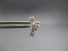 ESTATE .35CT DIAMOND 18KT WHITE GOLD 3D CLASSIC MULTI FLOWER STUD EARRINGS
