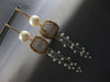 EXTRA LARGE .11CT DIAMOND & AAA SOUTH SEA PEARL 18KT WHITE & ROSE GOLD EARRINGS