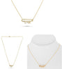 .05CT DIAMOND 14K YELLOW GOLD 3D CLASSIC SAFETY PIN FLOATING ADJUSTABLE NECKLACE