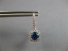 1.50CT DIAMOND & AAA CEYLON SAPPHIRE 18K WHITE GOLD SQUARE HALO HANGING EARRINGS