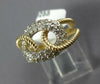 ESTATE .65CT DIAMOND 14KT 2 TONE GOLD 3D CLASSIC OVAL LOVE KNOT 3 ROW FUN RING