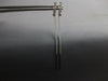 ESTATE .20CT DIAMOND 14K WHITE GOLD 3D 4 STONE BEZEL CHANDELIER HANGING EARRINGS