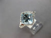 2.30CT DIAMOND & AAA AQUAMARINE 14KT WHITE GOLD CUSHION & ROUND ENGAGEMENT RING