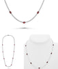 6.50CT DIAMOND & AAA RUBY 14KT WHITE GOLD OVAL & ROUND BY THE YARD LOVE NECKLACE