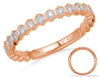 .20CT DIAMOND 14KT ROSE GOLD 3D CLASSIC HEXAGON 3/4TH ETERNITY ANNIVERSARY RING