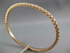 3CT DIAMOND 14KT ROSE GOLD 3D CLASSIC 3MM SEMI ETERNITY FLEXIBLE BANGLE BRACELET
