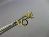 ESTATE .07CT DIAMOND 14KT YELLOW GOLD 3D CLASSIC LOVE STUD EARRINGS