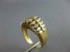 ESTATE WIDE .85CT DIAMOND 14KT YELLOW GOLD 3D MARQUISE PYRAMID ANNIVERSARY RING