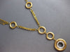 LARGE .15CT DIAMOND 14KT 2 TONE GOLD MULTI CIRCULAR BY THE YARD LARIAT NECKLACE
