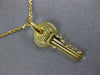 ESTATE 14KT YELLOW GOLD 3D KEY TO YOUR HEART FLOATING PENDANT #25083